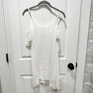 White beach cover up